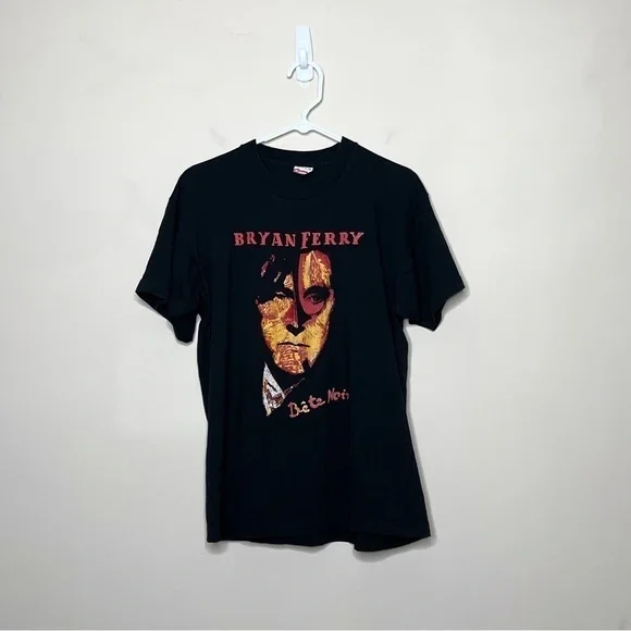 Vintage 80s Bryan Ferry Bete Noire 1988 Tour Concert Band Tee - Picture 2 of 4